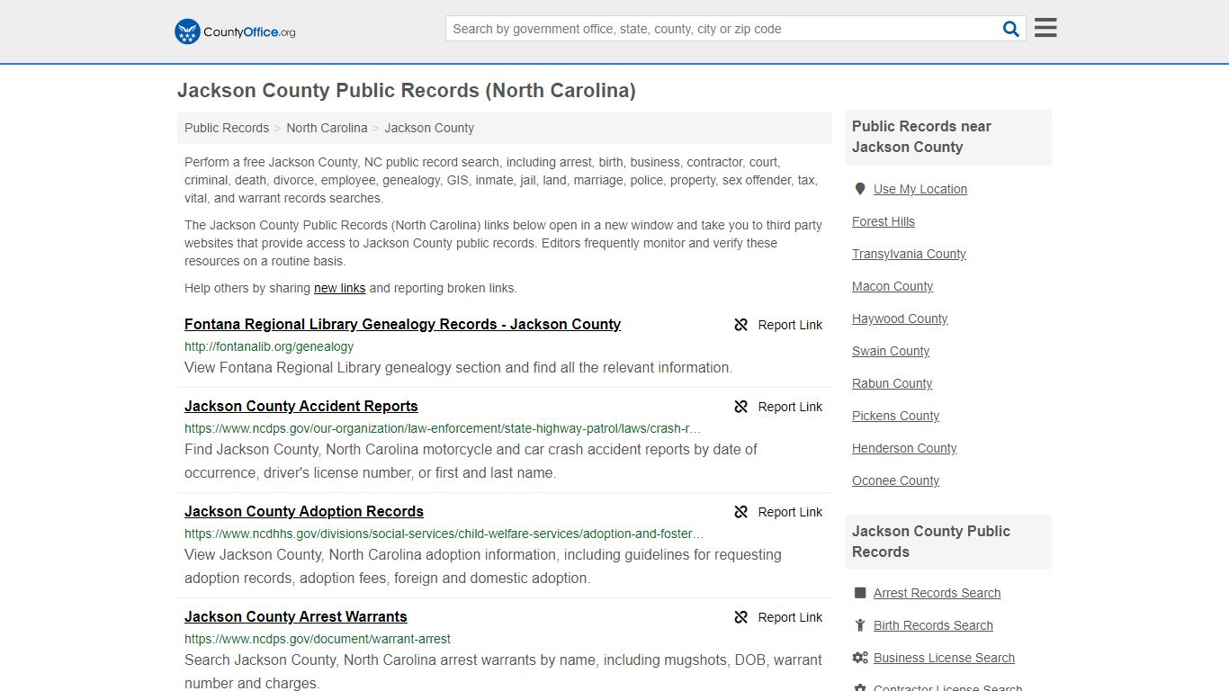 Public Records - Jackson County, NC (Business, Criminal ...