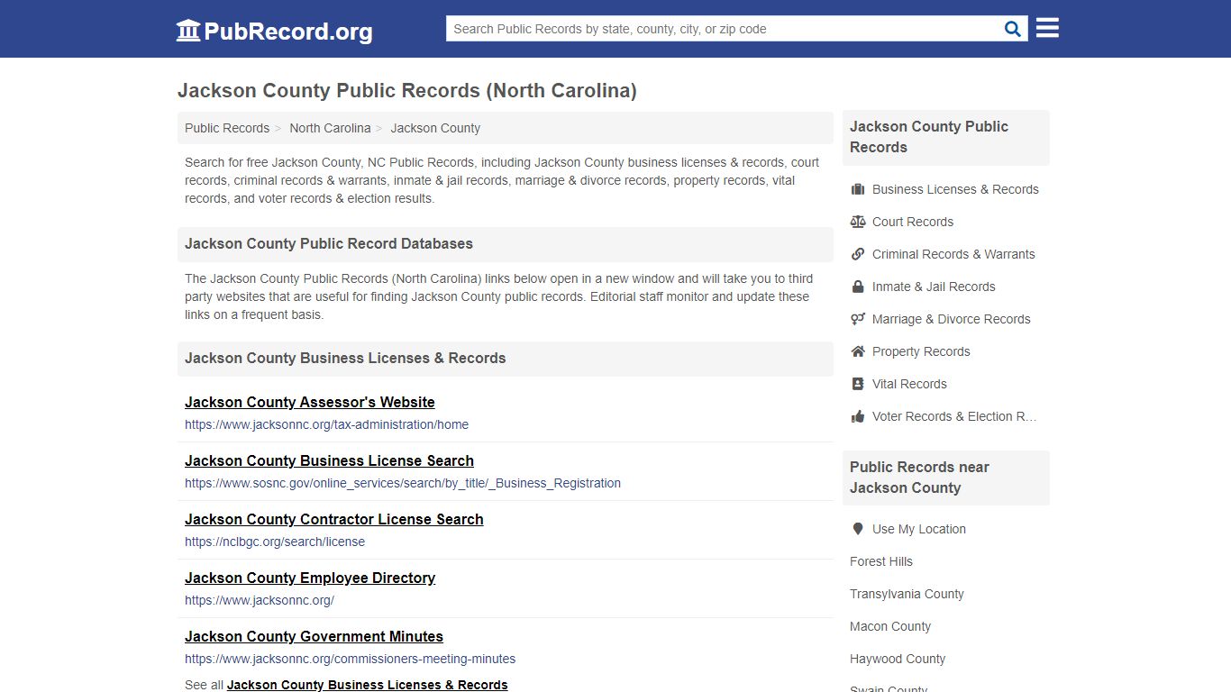 Free Jackson County Public Records (North Carolina Public ...